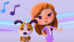 Melody & Momon, Animation, Preschool, Musical, Chien, Danse, Chanson, Thinking Song, Moon-Keys