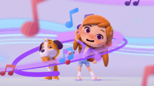 Melody & Momon, Animation, Preschool, Musical, Chien, Danse, Chanson, Thinking Song, Moon-Keys