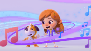 Melody & Momon, Animation, Preschool, Musical, Chien, Danse, Chanson, Thinking Song, Moon-Keys