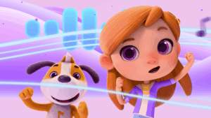 Melody & Momon, Animation, Preschool, Musical, Chien, Danse, Chanson, Thinking Song, Moon-Keys